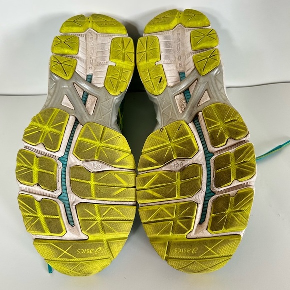 ASICS Gel Pursue 3 Running Active Shoe Size 7 Aqua Splash Safety Yellow Aquarium - Picture 6 of 7